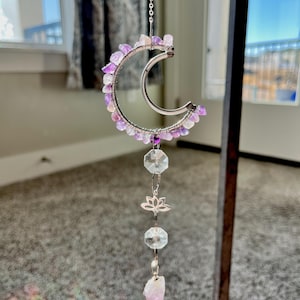 Silver Suncatcher Gift For Women Friendship Gift For Friend Amethyst Sun Catcher