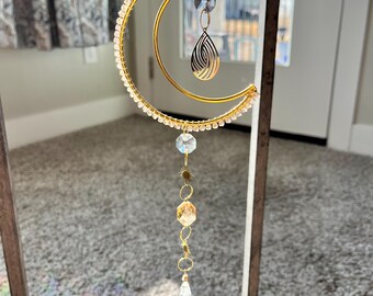 Gold Suncatcher Gift For Her Friendship Gift For Friend Gold Metal Sun Catcher Sun Prism