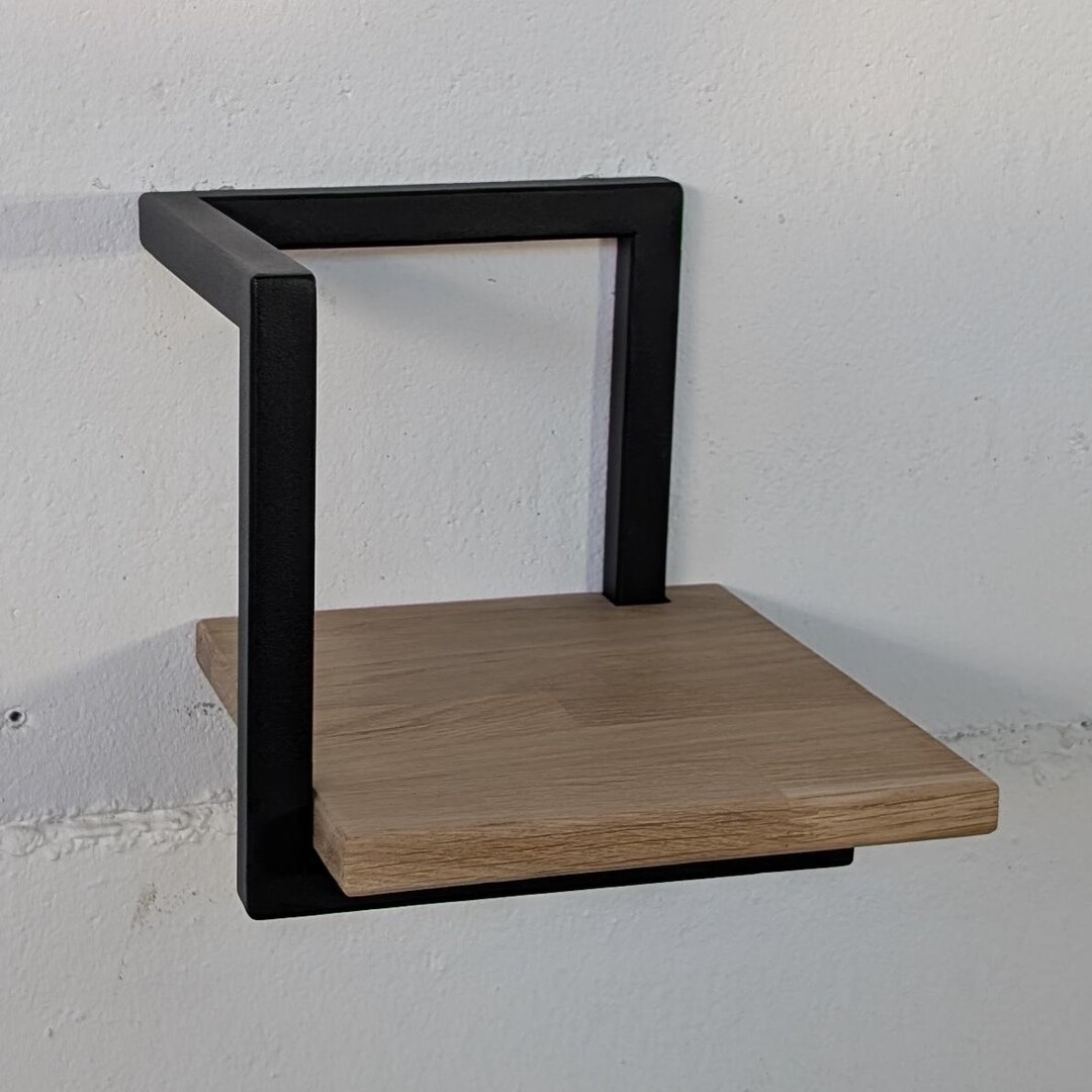 Single Shelf in Slatted Oak Wood - Elegant and Durable Design for ...