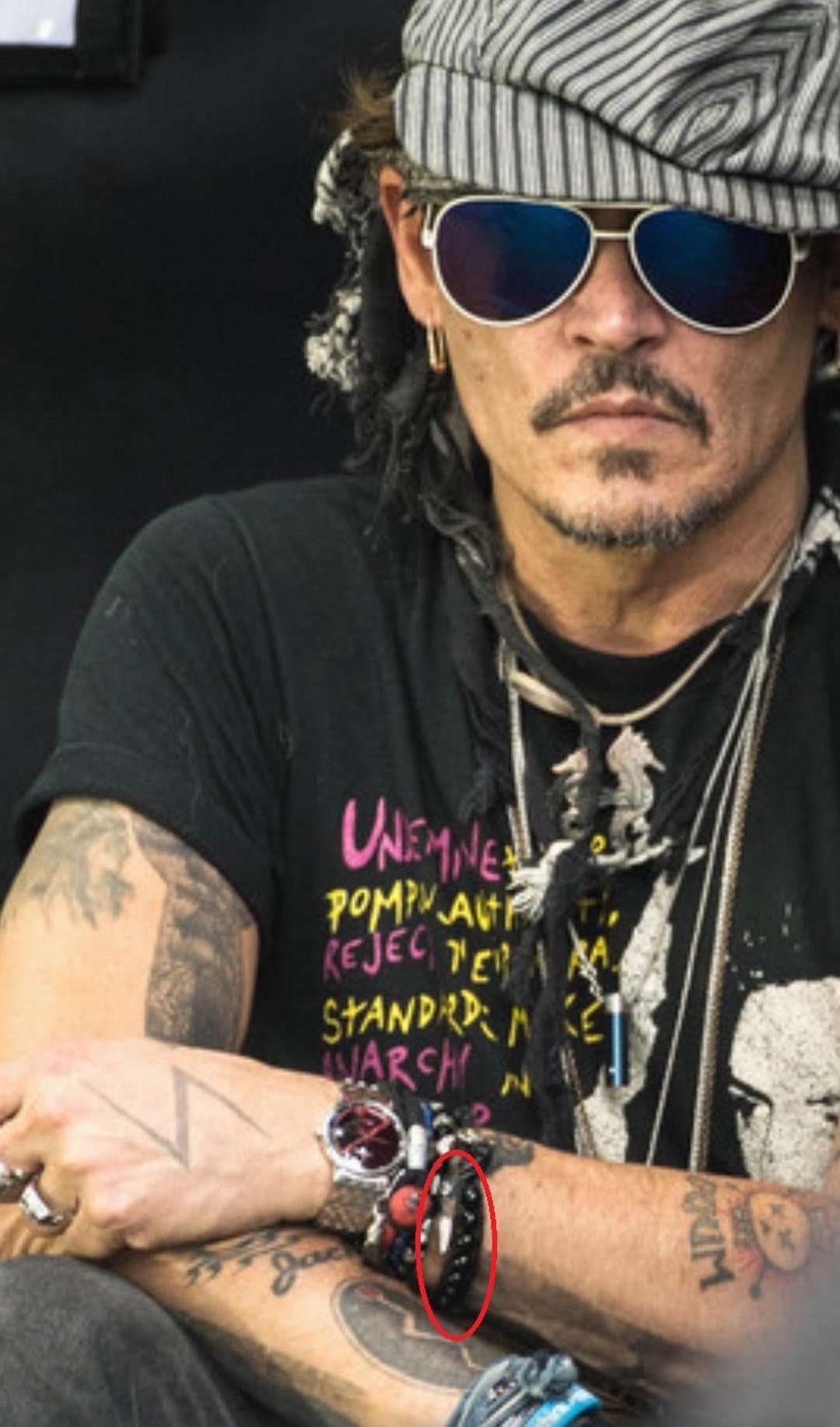 Johnny Depp Bracelet Inspired Solid Black Color Energy Beads - Etsy