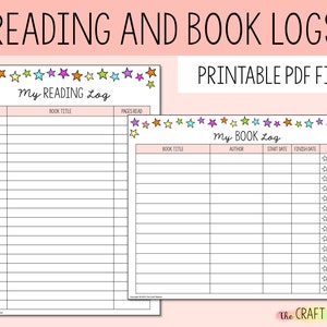 Reading log / book log / kids reading log / book log children / reading record / book tracker / letter sized / PDF instant digital download