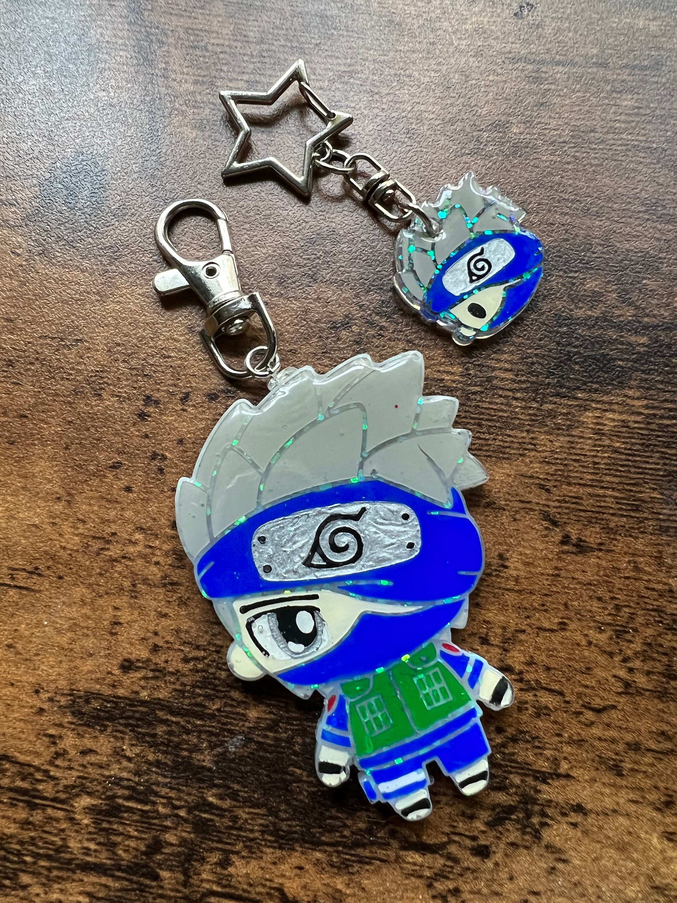 Naruto Shippuden Anime Kakashi Character ID Badge Holder Lanyard w/Kakashi  Rubber Pendant and Collectible Sticker