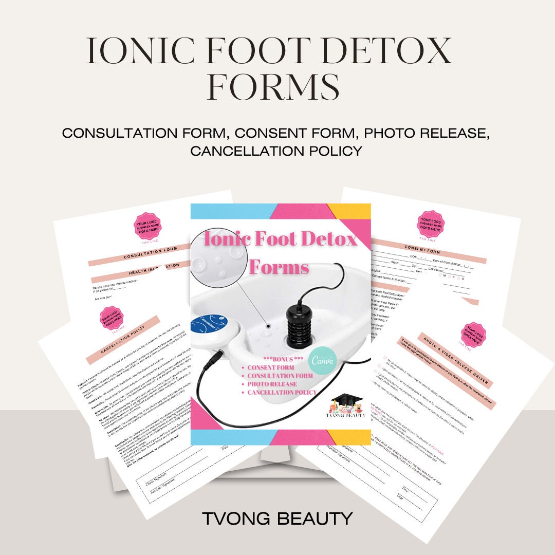 DFY Ionic Foot Detox Consent Forms Editable Canva Forms - Etsy