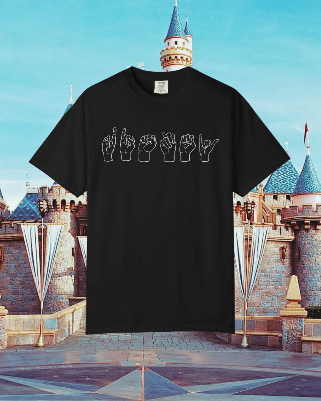 ASL Disney T-shirt | American Sign Language Outline Tee - Etsy