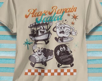 Maglietta retrò Disney Rides, maglietta unisex con stile vintage, maglietta nostalgica per le vacanze in famiglia a Disneyland World, regalo per fan Disney, maglietta retrò magica, tema