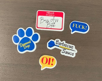 Boss Ass Bitch Sticker, Laptop Decal, Water bottle sticker, Soccer stickers, Pop Culture Stickers, Best friend gift, Gift for Her