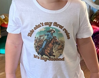 Cowboy Second Birthday Sublimation Design - My Second Rodeo
