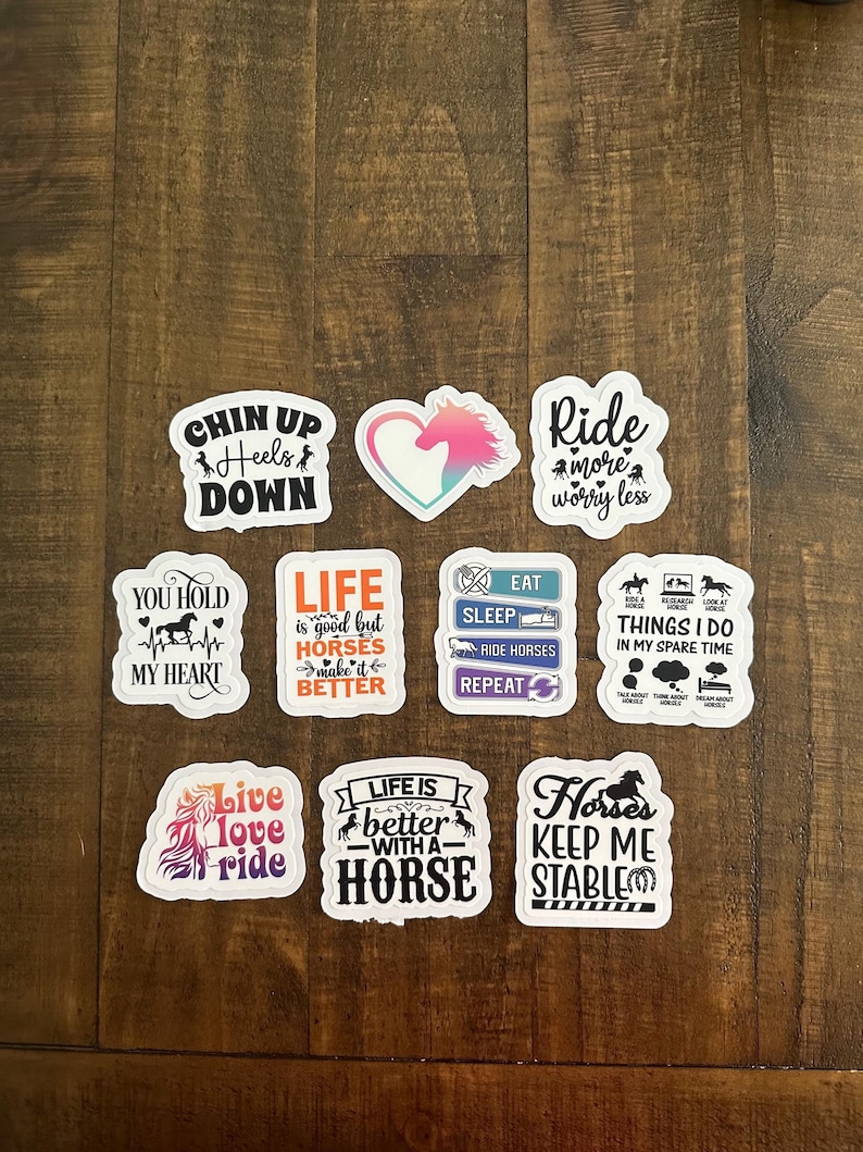 Stable Sticker Horse Lover Sticker Set - Perfect for Journals, Laptops, Water Bottle ...