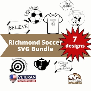 Richmond soccer inspired SVG bundle / Ted / SVGs / Digital Download / Cricut / Cut file / Silhouette / Soccer / Printable Clip Art