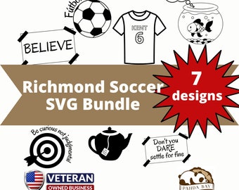 Richmond soccer inspired SVG bundle / Ted / SVGs / Digital Download / Cricut / Cut file / Silhouette / Soccer / Printable Clip Art