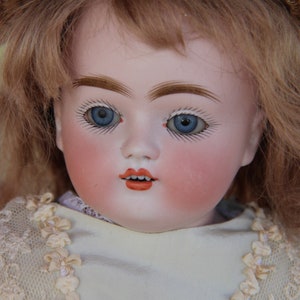 19&quot; Antique doll~J.D. Kestner Alphabet series H~Bisque Head~Leather Body