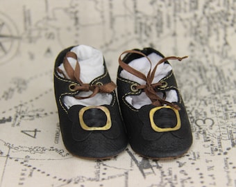 chaussures shoes antique doll poupée ancienne no bru no jumeau huret