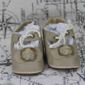 Leather shoes for antique doll Kestner Jumeau Bru Jne 3&quot; (73 mm) #131 Dolantik