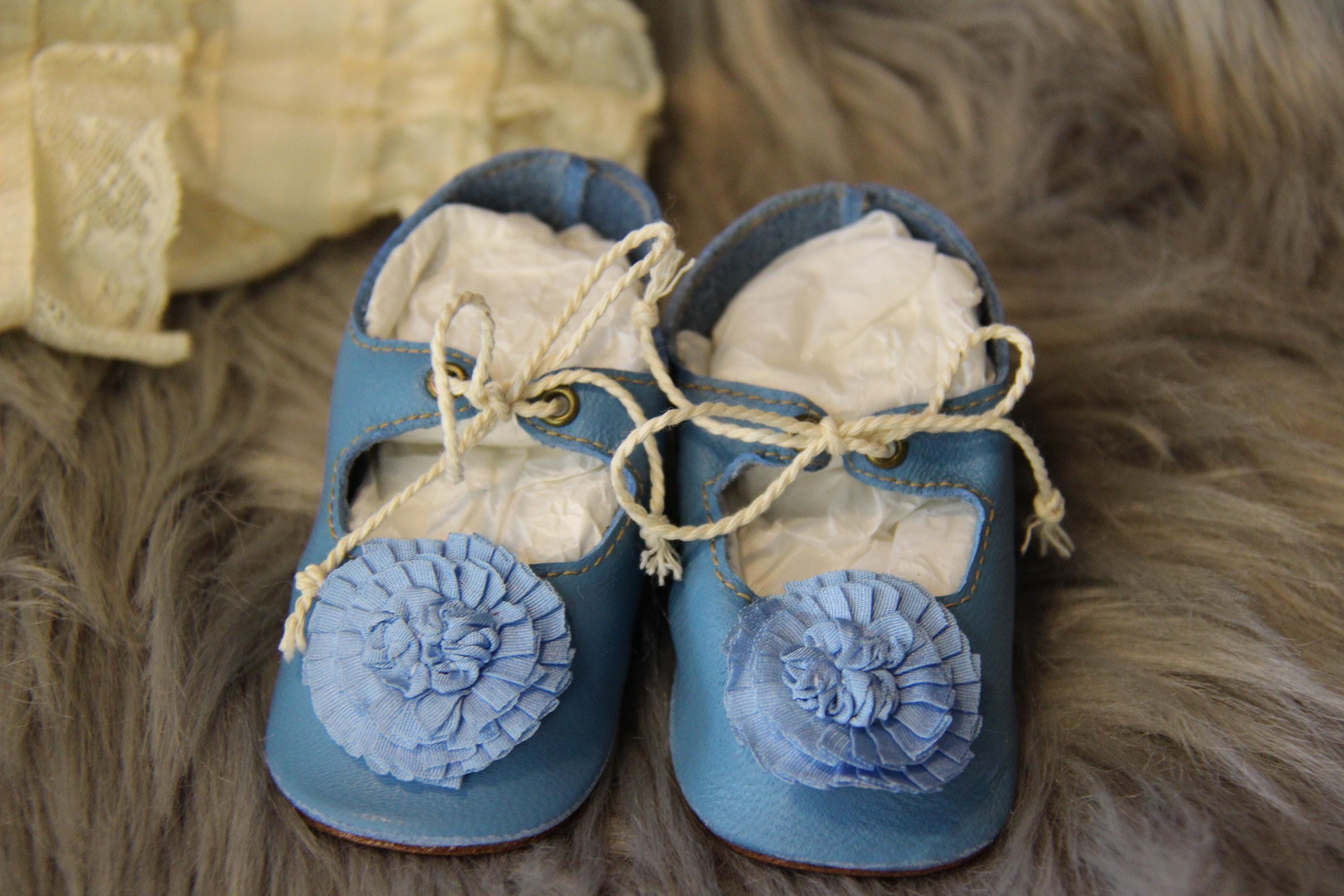 Anciennes Chaussures Cuir Pour Poupée JUMEAU Ou Poupée Ancienne – Occasion
