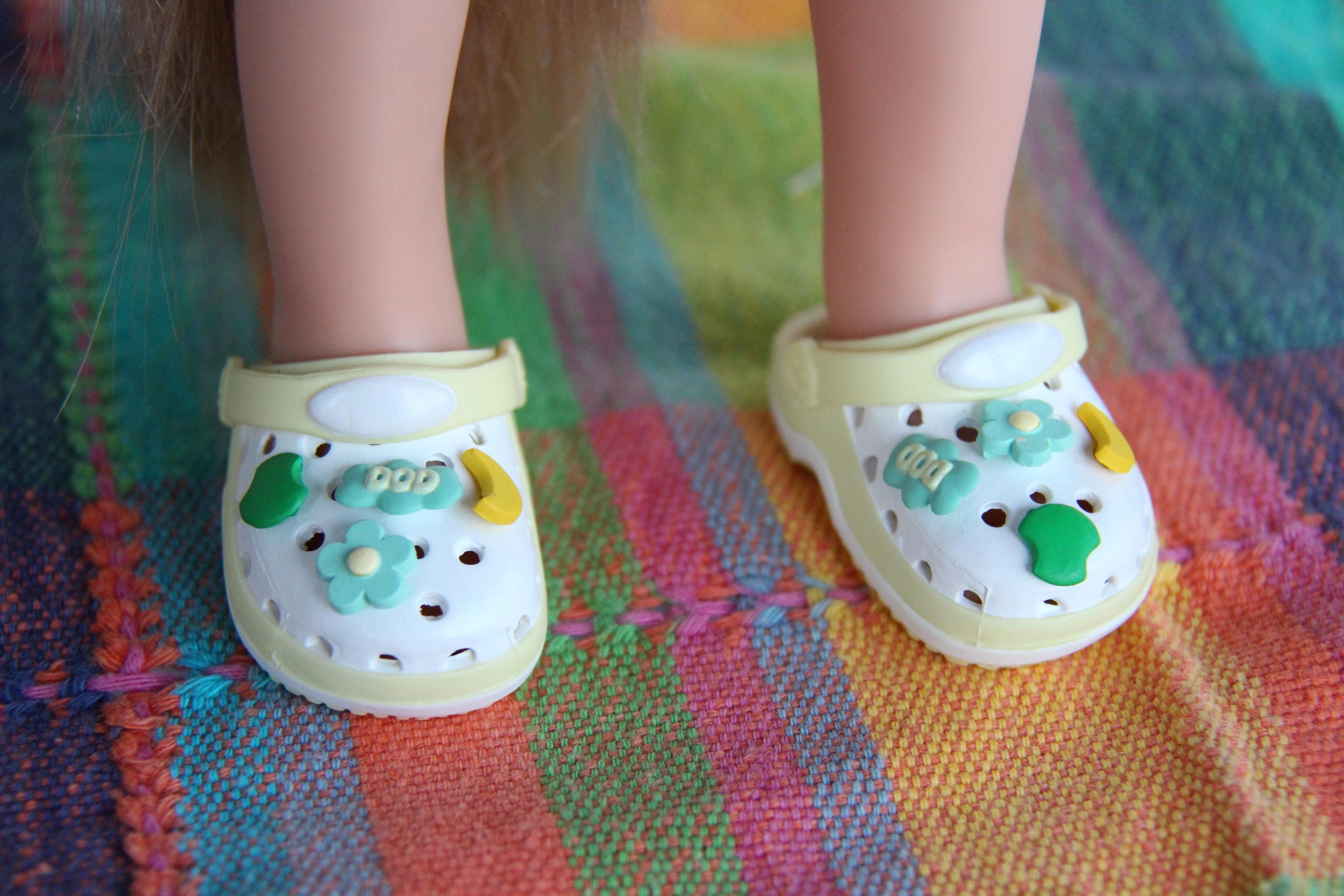 Realistic Crocs Mini Crocs for Paola Reina Dolls 5.5 Cm Yellow With 8 Charms–realistic ...