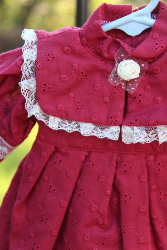 burgundy black tie dress Burgundy Smocked Holiday Dress main image 1