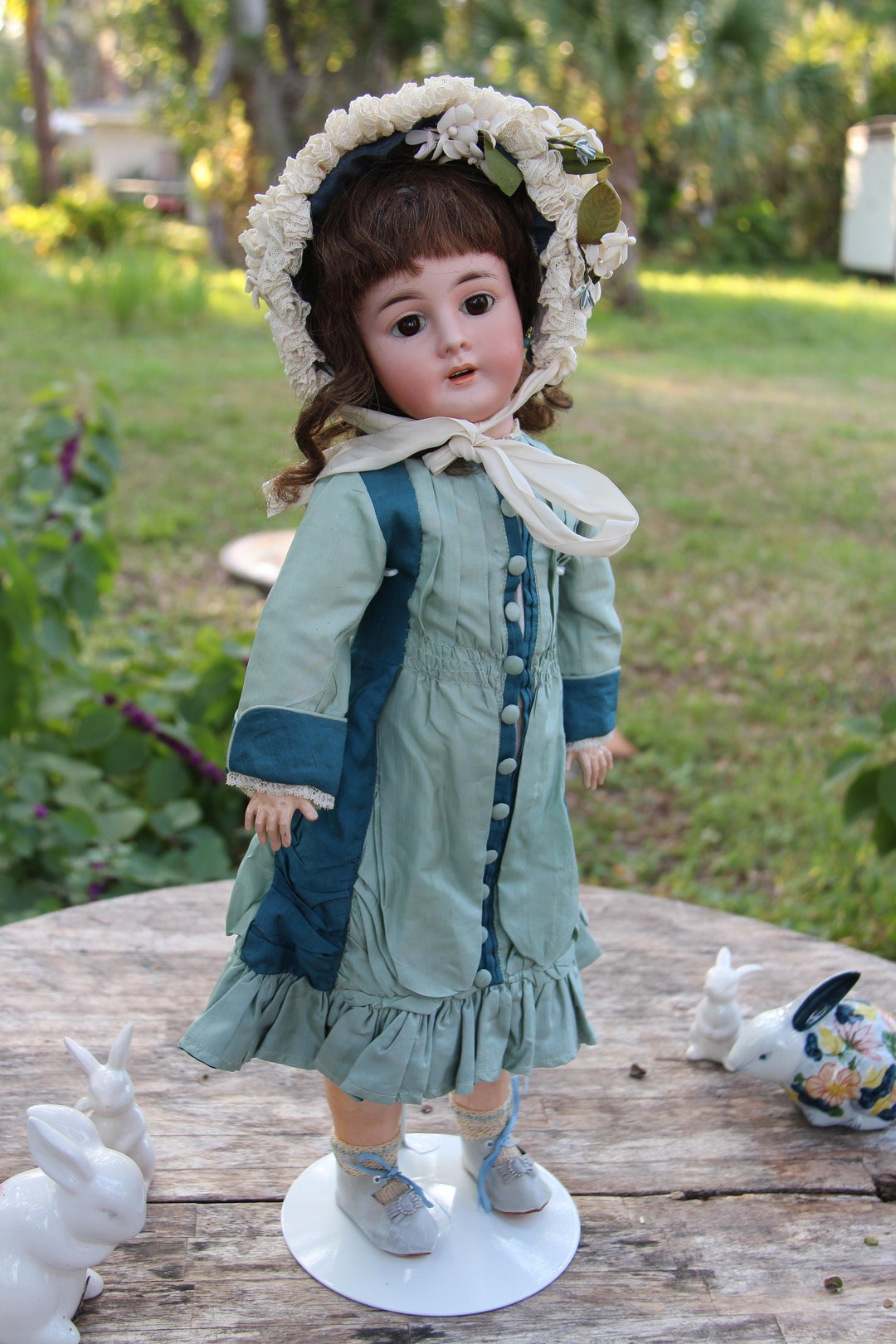 1920年代France antique bisque doll 22