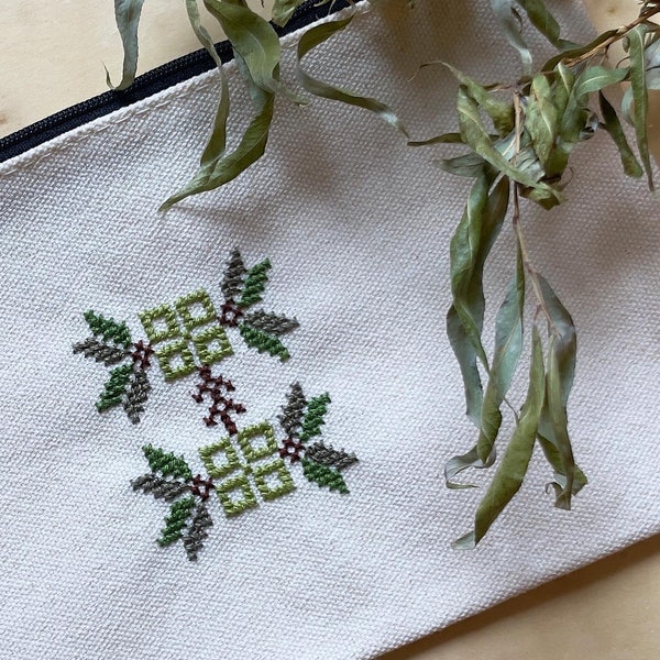 OLIVE BRANCH ⋇ Embroidered Pouch | Ethnic Weave | Tatreez