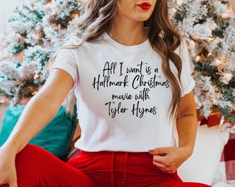 Hallmark Christmas Movie Tee, Tyler Hynes Tee, Unisex Short Sleeve Shirt, Holiday Gift for Movie Lovers, Cozy Winter Apparel
