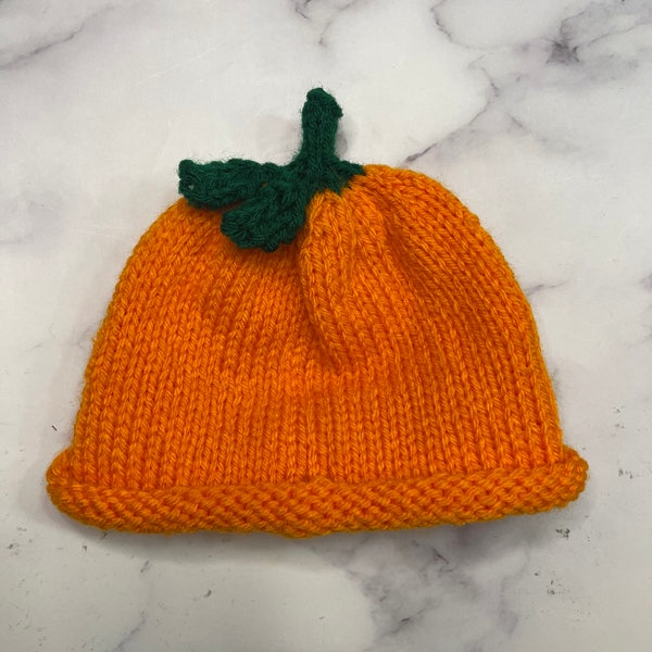 Knitted Pumpkin Hat - Etsy
