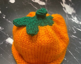 Gorro de calabaza de punto