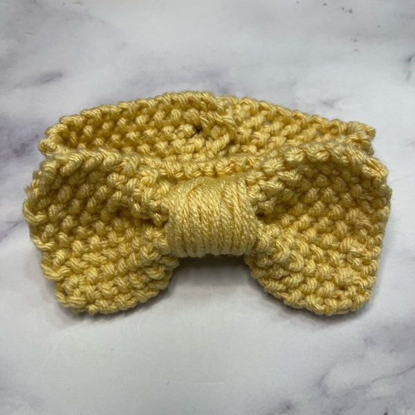 Knit Bow Tie Etsy
