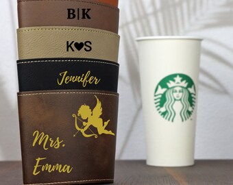 Custom Mug Sleeve, Personalized Coffee Cup Sleeve, Custom Coffee Sleeve, Custom Cup Sleeve, Cup Sleeve, Leather Cup Sleeve, Mug Sleeve, cups