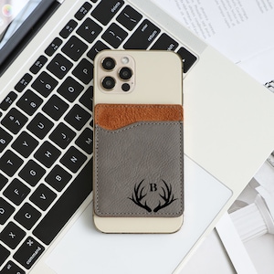 Portefeuille pour téléphone personnalisé, Porte-cartes personnalisé, Portefeuille pour téléphone en cuir, Portefeuille à coller, Porte-cartes pour téléphone, Portefeuille végétalien pour femme, Portefeuille pour femme