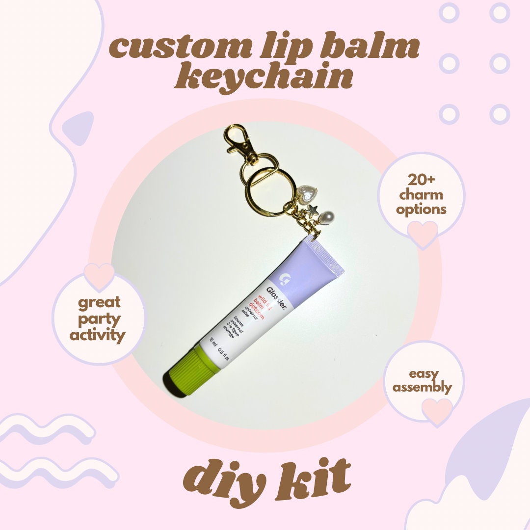DIY Lip Balm Keychain Kit Customizable Charms Lip Balm Not Included Etsy