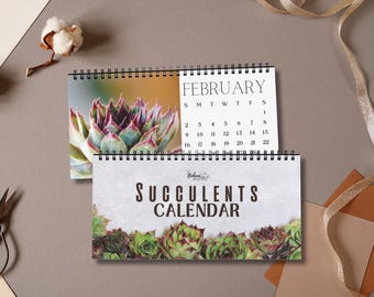 2027 Desk Calendar - Succulent Calendar – Cactus Prints - Monthly Calendar - Botanical Photography - Southwest Desk Decor - Plant Lover Gift