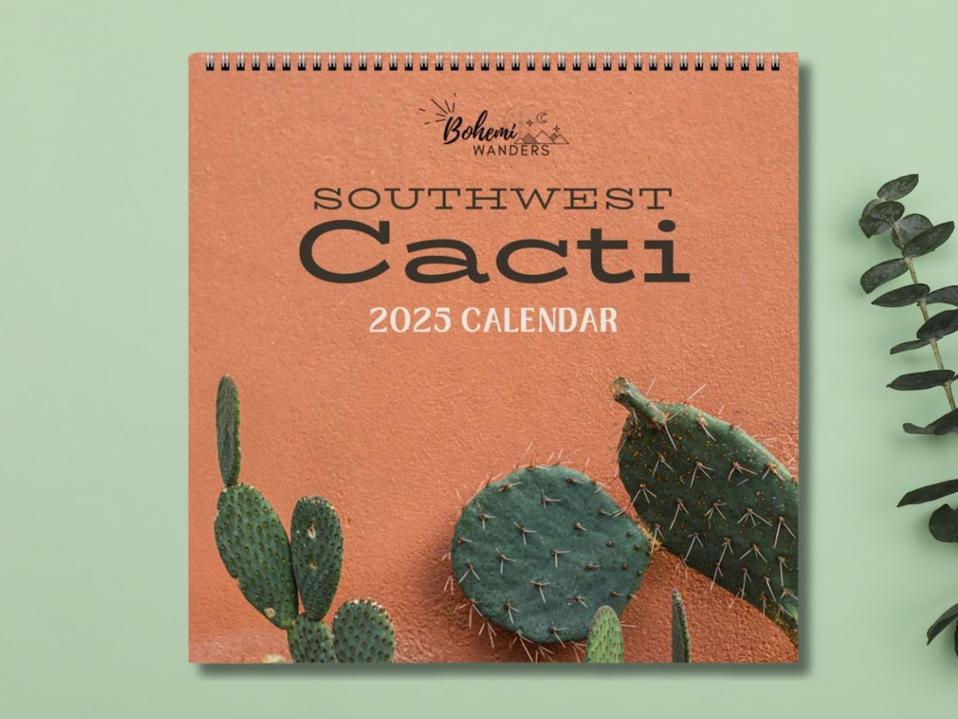 20252026 Cactus & Succulent Wall Calendar, Colorful Desert Plants