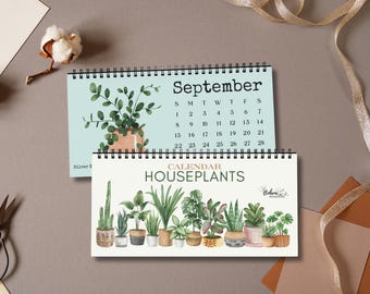 2027 Plant Desk Calendar – Botanical Art, Office Decor, Plant Mom Gift, Monthly Desk Planner, Plant Lover Gift, Greenery Decor, Watercolor