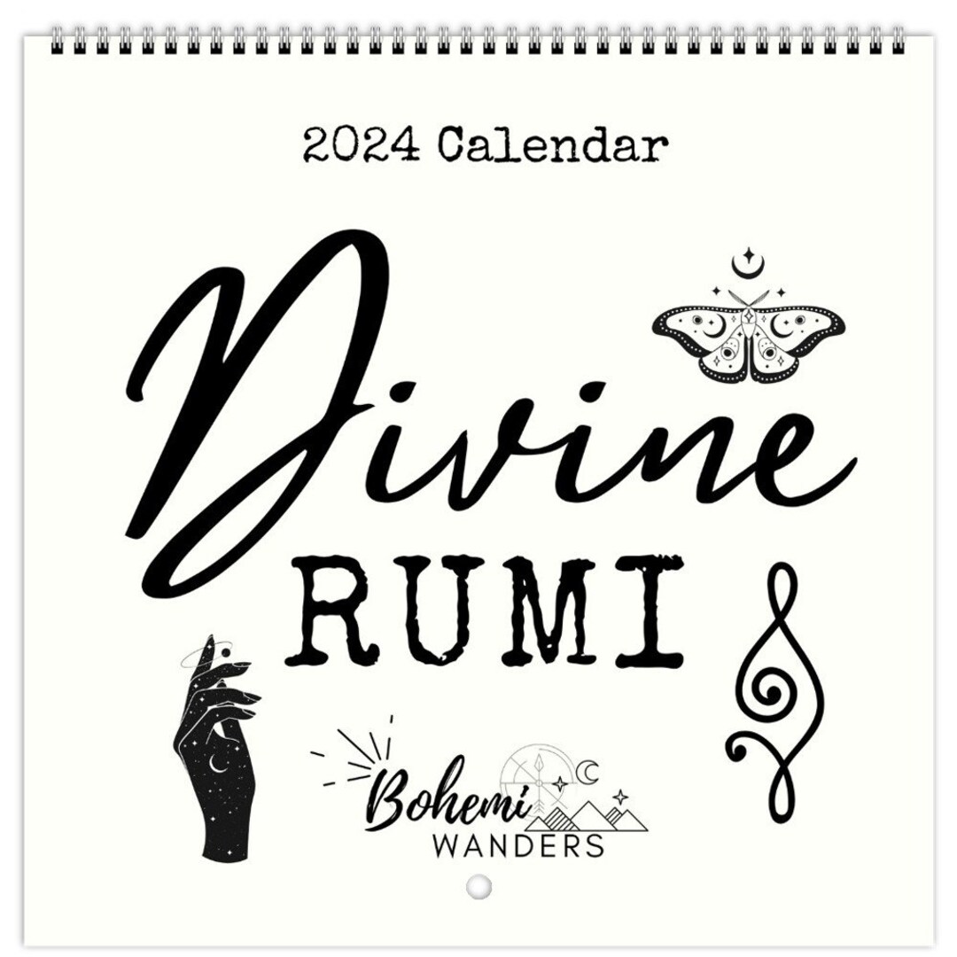 2024 Divine Rumi Celestial Feminine Calendar/ 2024 Inspiring Rumi