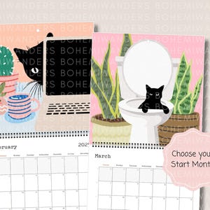 Where’s the Cat? 2025–2026 Peek-a-Boo Black Cat Calendar – Funny Cat Lover Gift, Cats Hiding Wall Calendar, 8.5x8.5” Office & Dorm Decor