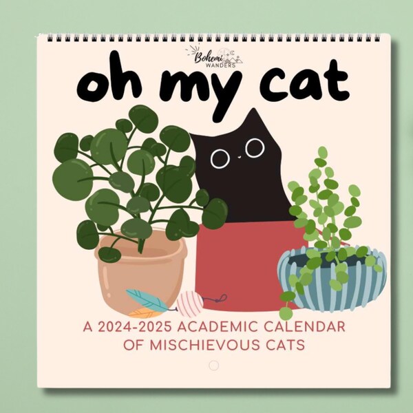 thumbnail image 2 of Funny Cat Calendar 2025 – Meowlarious 12-Month Wall Calendar, 18x12 Inches, Monthly Cats & Humor 2 of 5