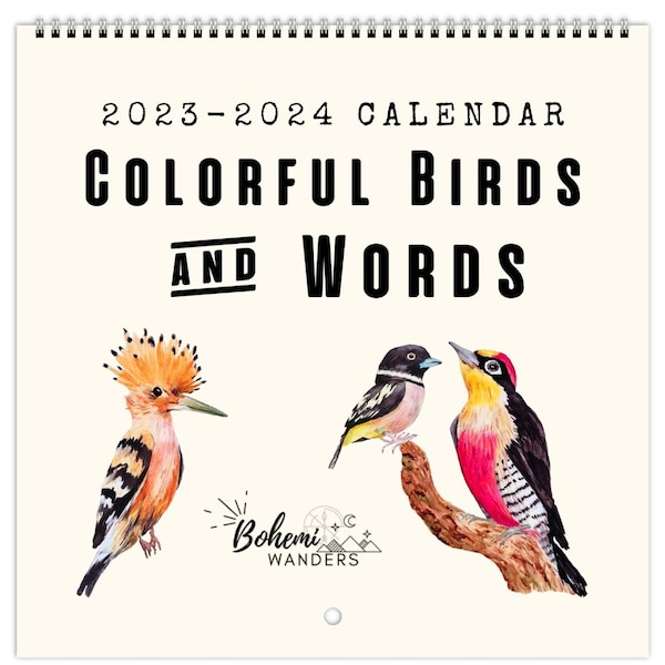 Bird 2025 Calendar Etsy