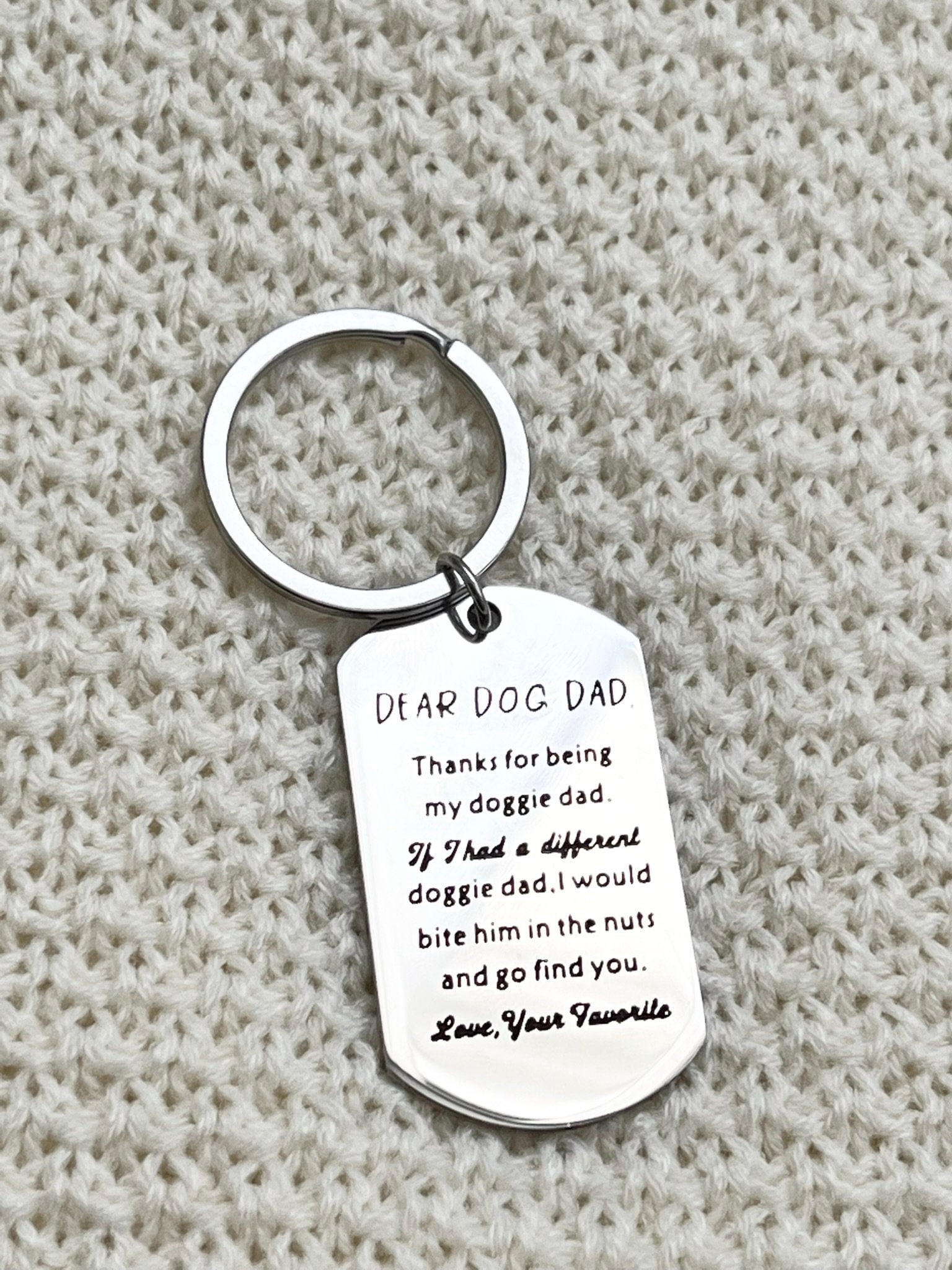 Dog Dad Keychain Dog Dad Dog Dad Keychain Chain From Dog Dogs Yes