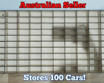 Digital Download- 100 Car Storage Drawing: 3 mm thick MDF - Laser Cutting File for Storing Hot Wheels / Matchbox. **Not a physical product**