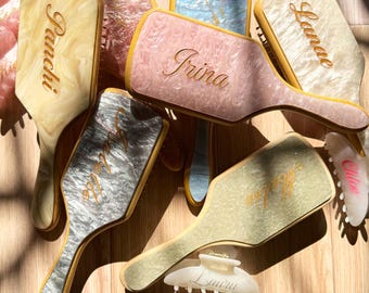 Personalized Engraved Hair Brush, Custom Hairbrush, Engraved Detangling Comb, Bridesmaid Gift, Wedding Gift