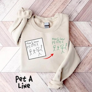Sudadera con dibujo fotográfico bordado para niños, suéter de cuello redondo con ilustraciones personalizadas para niños, jersey con dibujo para niños, top divertido para padres, regalo para el Día de la Madre