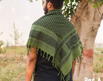 パレスチナ刺繍のクーフィーヤ、パレスチナのシェマグクーフィーヤ、黒