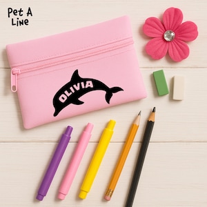 Trousse personnalisée pour enfants, cadeau d'anniversaire d'enfant, trousse de papeterie d'école avec nom d'enfant imprimé, cadeau de retour à l'école pour enfant, cadeaux pour garçons