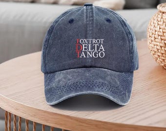 Foxtrot Delta Tango haftowana czapka, subtelna czapka baseballowa anty Trump, zabytkowy kapelusz polityczny FDT, odważny kapelusz taty, prezenty na dzień ojca