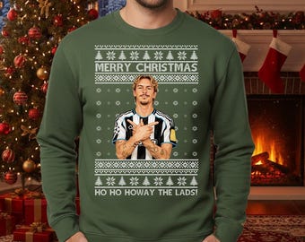 Nick Woltmade Christmas Sweatshirt, Newcastle United Ugly Christmas Sweater, Xmas Holiday Crewneck Jumper, Festive Sweater, Eve Party Gifts