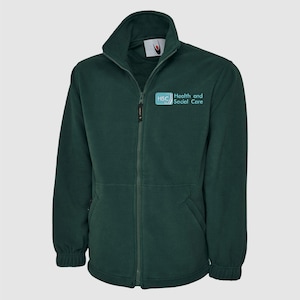Health And Social Care Fleece Jacket, Embroidered Nurse Name Fleece, Healthcare Workers Uniform, Medical Staff Jacket, Student Nurse Gifts