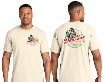おもしろパパ税Tシャツ、毒物じゃないか確認Tシャツ、スケルトンパパジョークTシャツ、子供からの面白い誕生日プレゼント、父の日のプレゼント