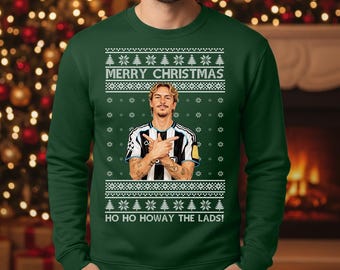 Sudadera navideña fea de Nick Woltmade, suéter a juego para adultos y niños, jersey navideño del Newcastle United, camisetas festivas, regalos para él