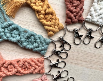 Handmade Macramé Keychain: Bag Charm, Purse Accessory