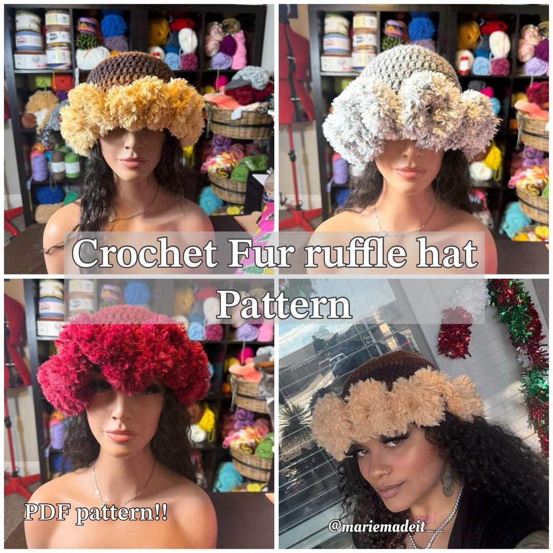 Fur Ruffle Hat Pattern - Etsy