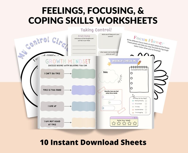 Engaging Therapy Worksheets for Children and Teens ADHD Autism